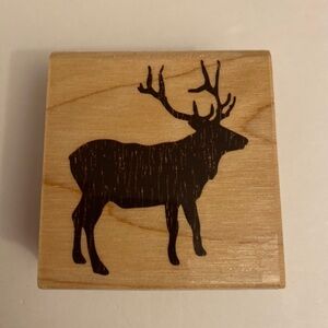 Stampabilities G1090 Elk Silhouette rubber stamp New
